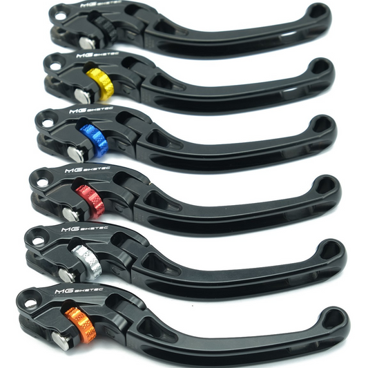 MG Biketec ClubSport Bremshebel | Einzeln | kurz | klappbar | mit ABE - D - A - CH | passend für Ducati Scrambler 800 Cafe Racer (Euro 4) - Modelle (2017-2020)