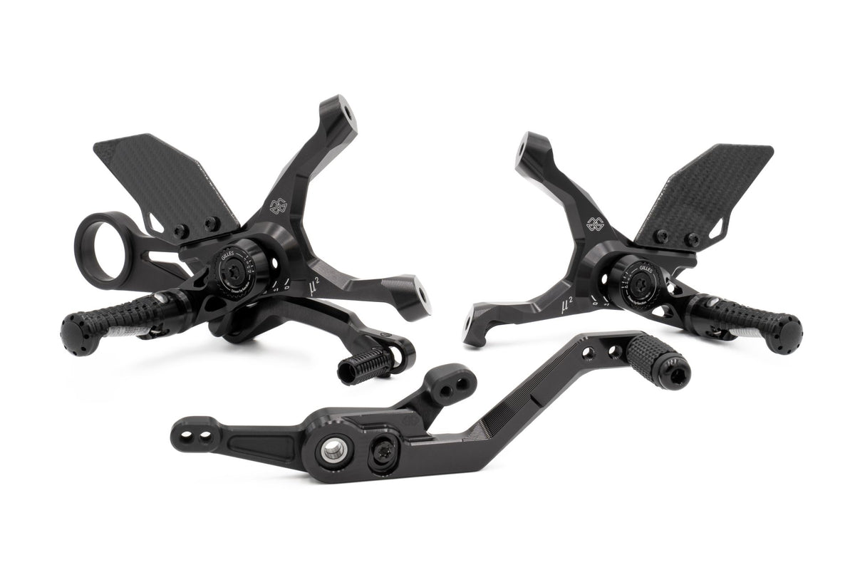 Gilles Fußrastenanlage MUE2 | verstellbar | ABE | passend für BMW M 1000 RR & S 1000 RR - Modelle (2019-)