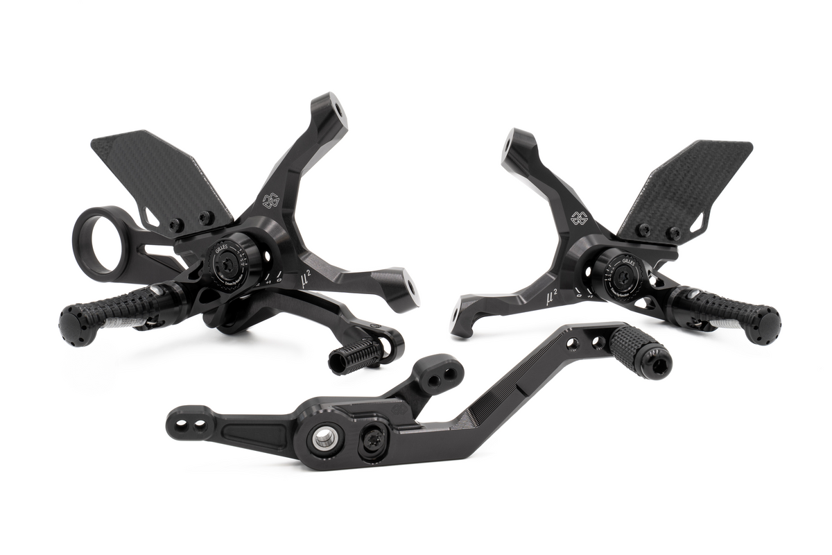 Gilles Fußrastenanlage MUE2 | verstellbar | ABE | passend für BMW M 1000 RR & S 1000 RR - Modelle (2019-)