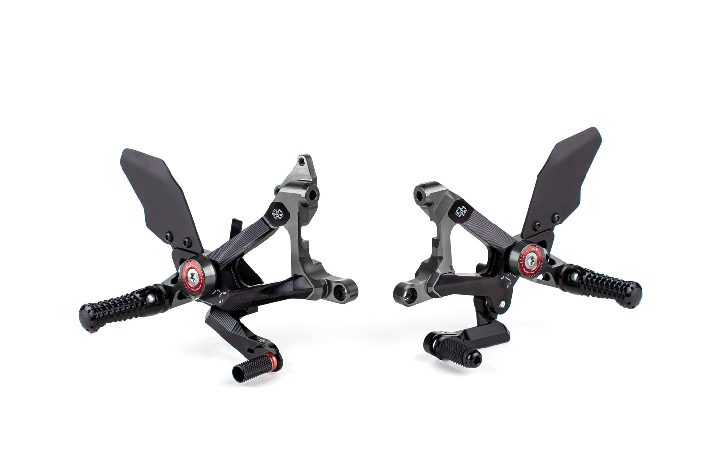 Gilles Fußrastenanlage MUE2 | BLACK | ABE | passend für Ducati Streetfighter V4 / V4S - Modelle