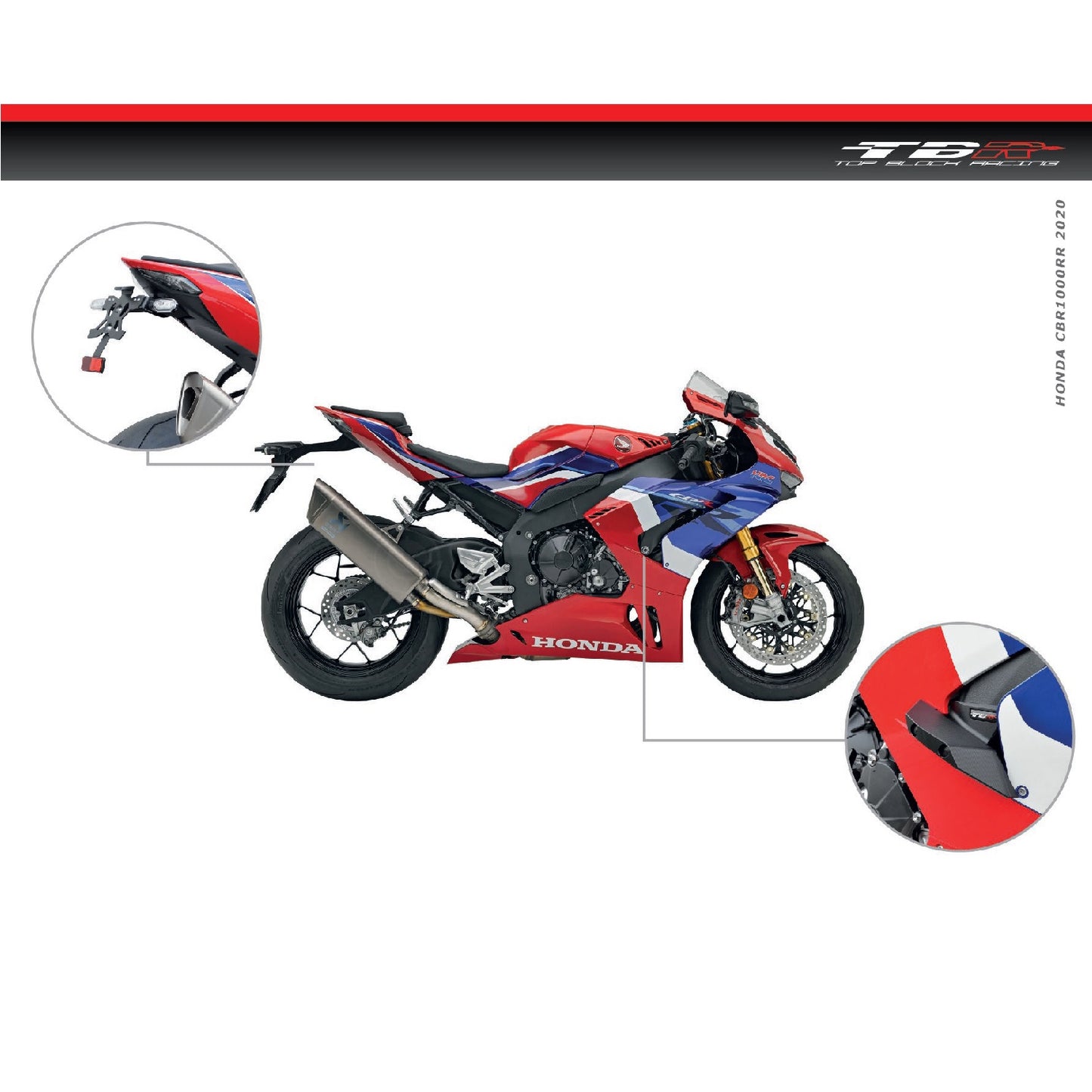 Top Block Racing Sturzpads | PAAR | passend für Honda CBR 1000 RR-R Fireblade / SP - Modelle (2020-2023)