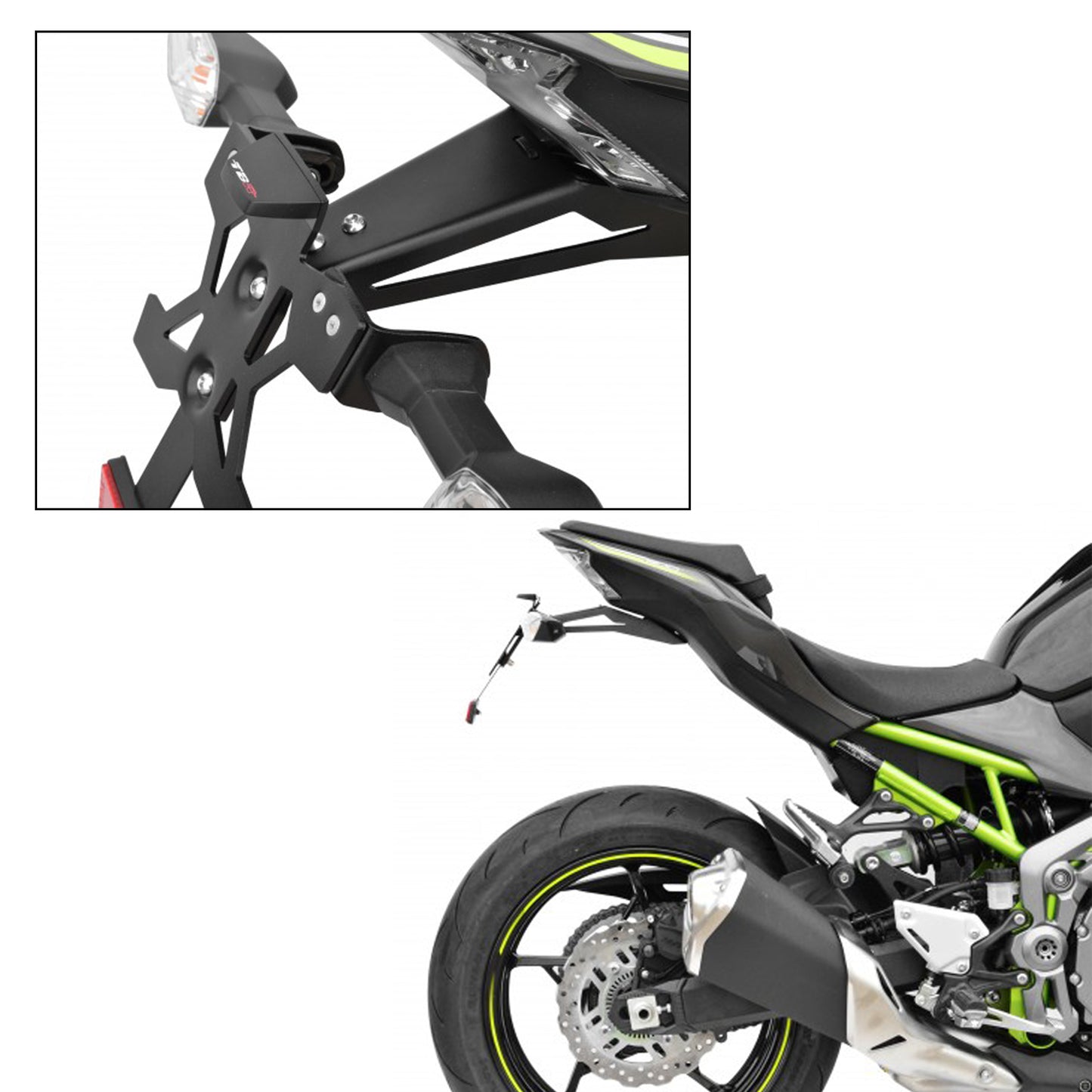 Top Block Racing Kennzeichenhalter | E-Nummer | passend für Kawasaki Z900 - Modelle (2020-2024)