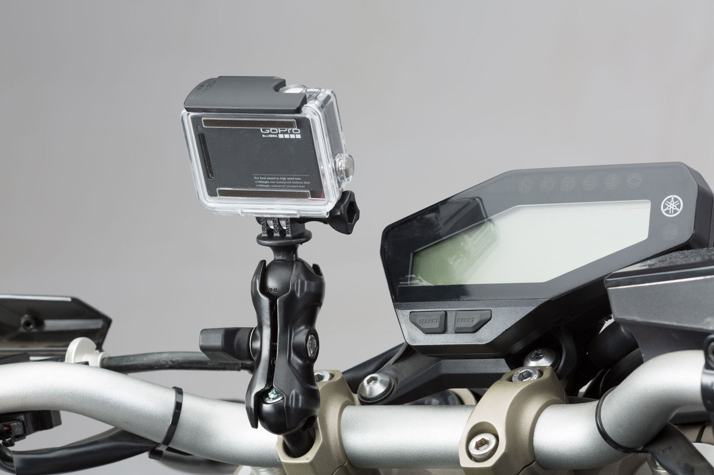 SW-Motech Universal GoPro Kamera-Kit | Inkl. 1" Kugel, Klemmarm, GoPro-Aufnahme.
