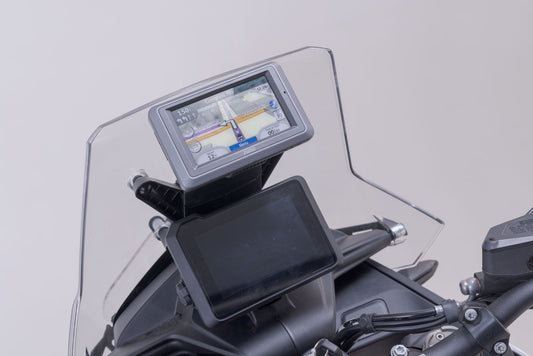 SW-Motech Navi-Halter am Lenker | Schwarz. KTM 1290 Super Adventure (21-).