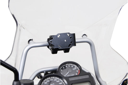 SW-Motech Navi-Halter am Lenker | Schwarz. Yamaha FJR 1300 (04-).