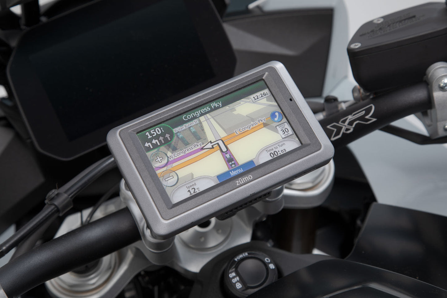 SW-Motech Navi-Halter am Lenker | Schwarz. BMW-Modelle.