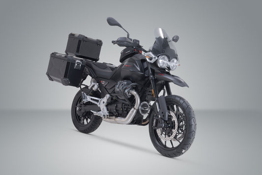SW-Motech Adventure Set TRAX ADV | Schwarz. Moto Guzzi V85 Strada (24-).