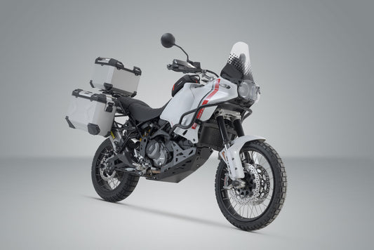 SW-Motech Adventure Set TRAX ADV | Silbern. Ducati DesertX (22-) / Rally (23-).