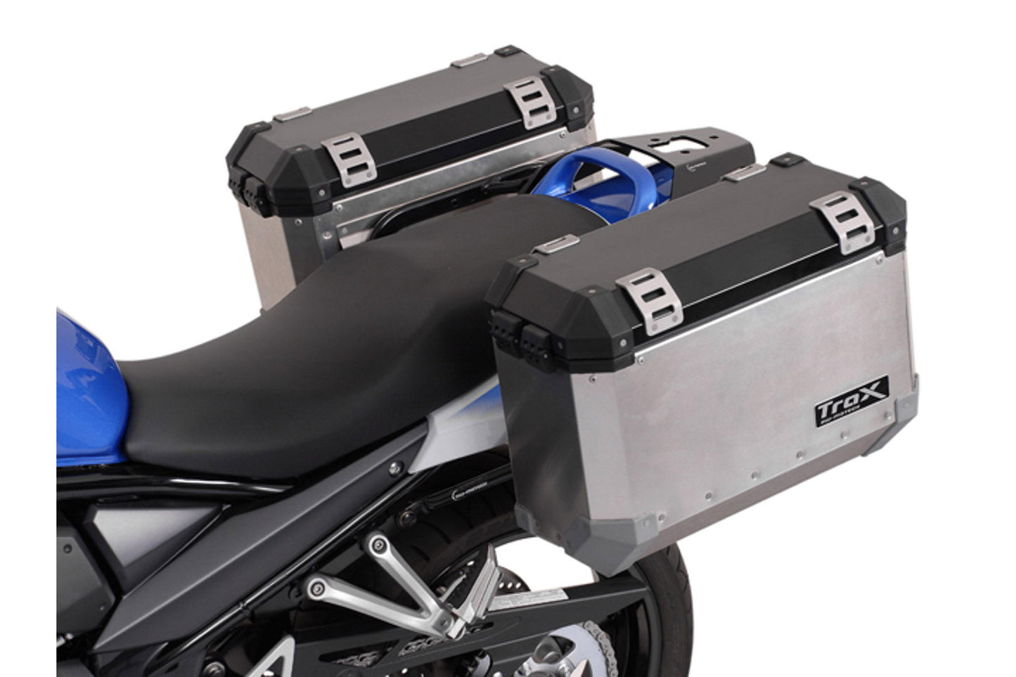 SW-Motech TRAX ADV Alukoffer-System | Silbern. 45/37 l. Suzuki DL 650 V-Strom (04-10).