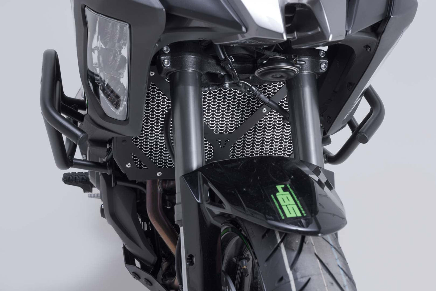 SW-Motech Kühlerschutz | Schwarz/Silbern. Kawasaki Versys 1000 (18-).