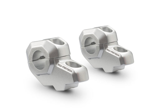 SW-Motech Lenkerverlegung für Ø 22 mm Lenker | H=30 mm. Verlegung um 21 mm. Schwarz.