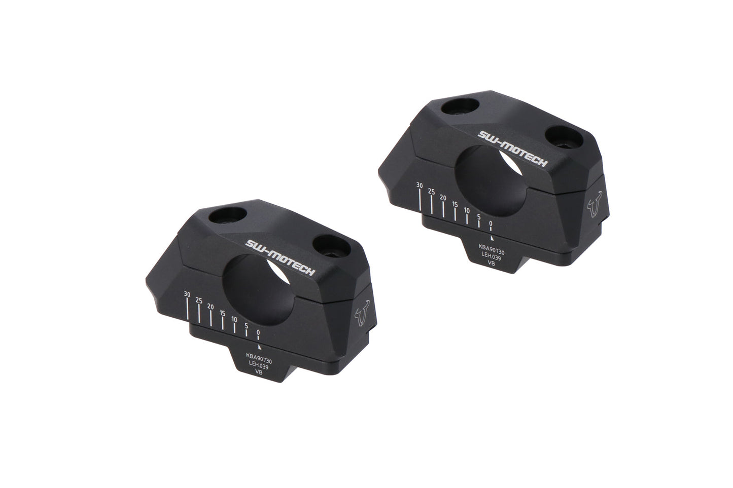 SW-Motech Lenkerverlegung variabel für Ø22 Lenker m. Versatz | Silbern. BMW F 750 GS (17-) / F 800 GS (23-).
