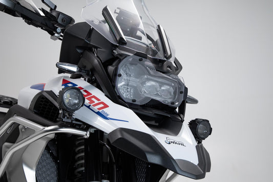 SW-Motech Scheinwerferschutz | Halterung mit Blende. BMW F 700 GS, F 800 GS/Adv.