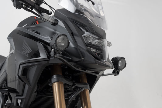 SW-Motech EVO Fernscheinwerfer-Kit | Schwarz. Honda CRF1000L Adv Sports (18-).