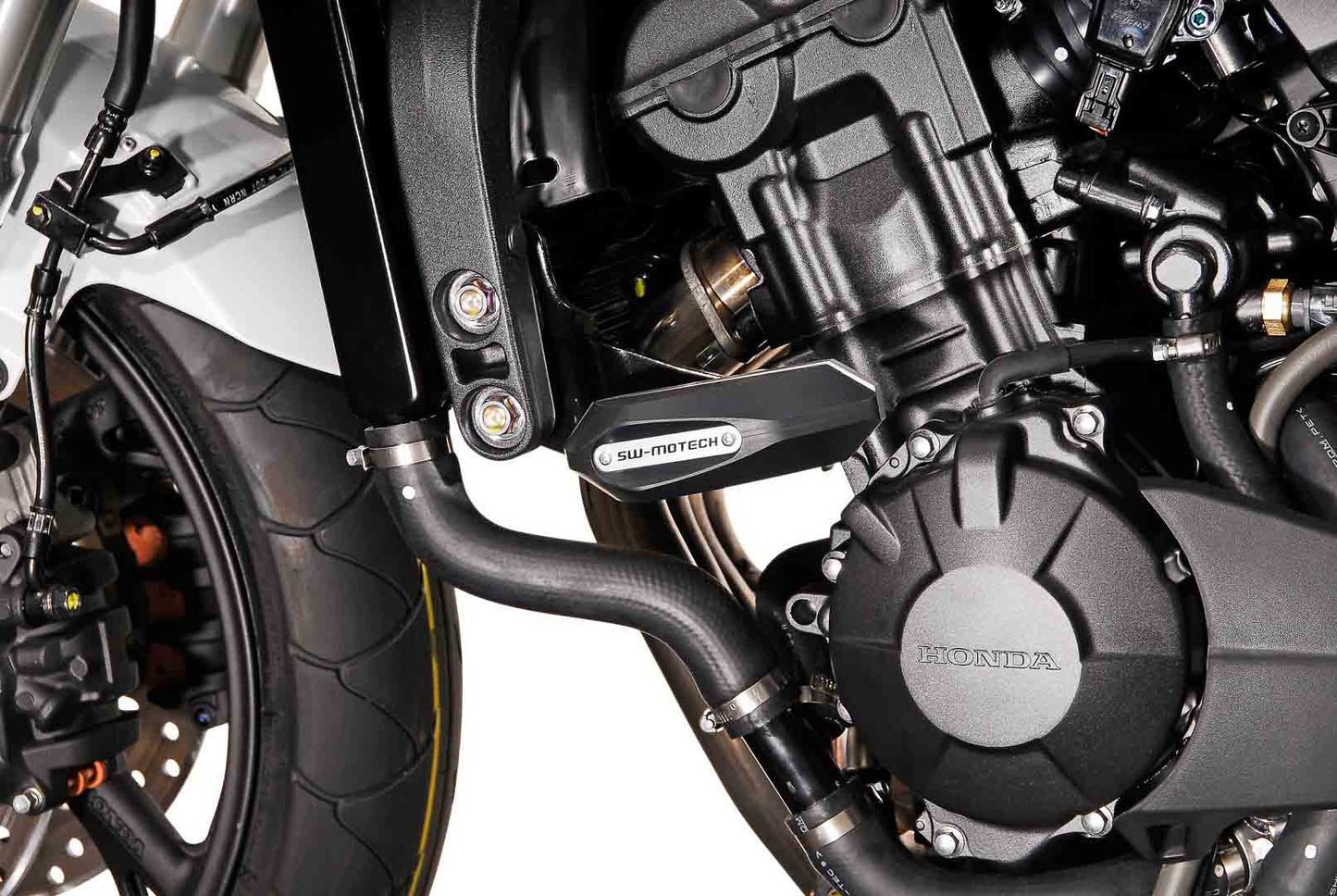 SW-Motech Sturzpad-Kit | Schwarz. Honda CB600F (07-13), CBF600 S/N (08-09).