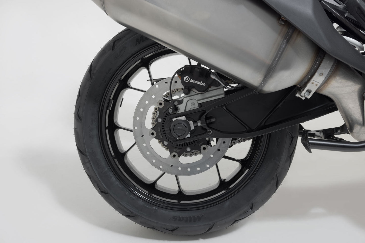 SW-Motech Sturzpad-Kit für Hinterachse | Schwarz. KTM-Modelle, Husqva Svartpilen 801 (24-).