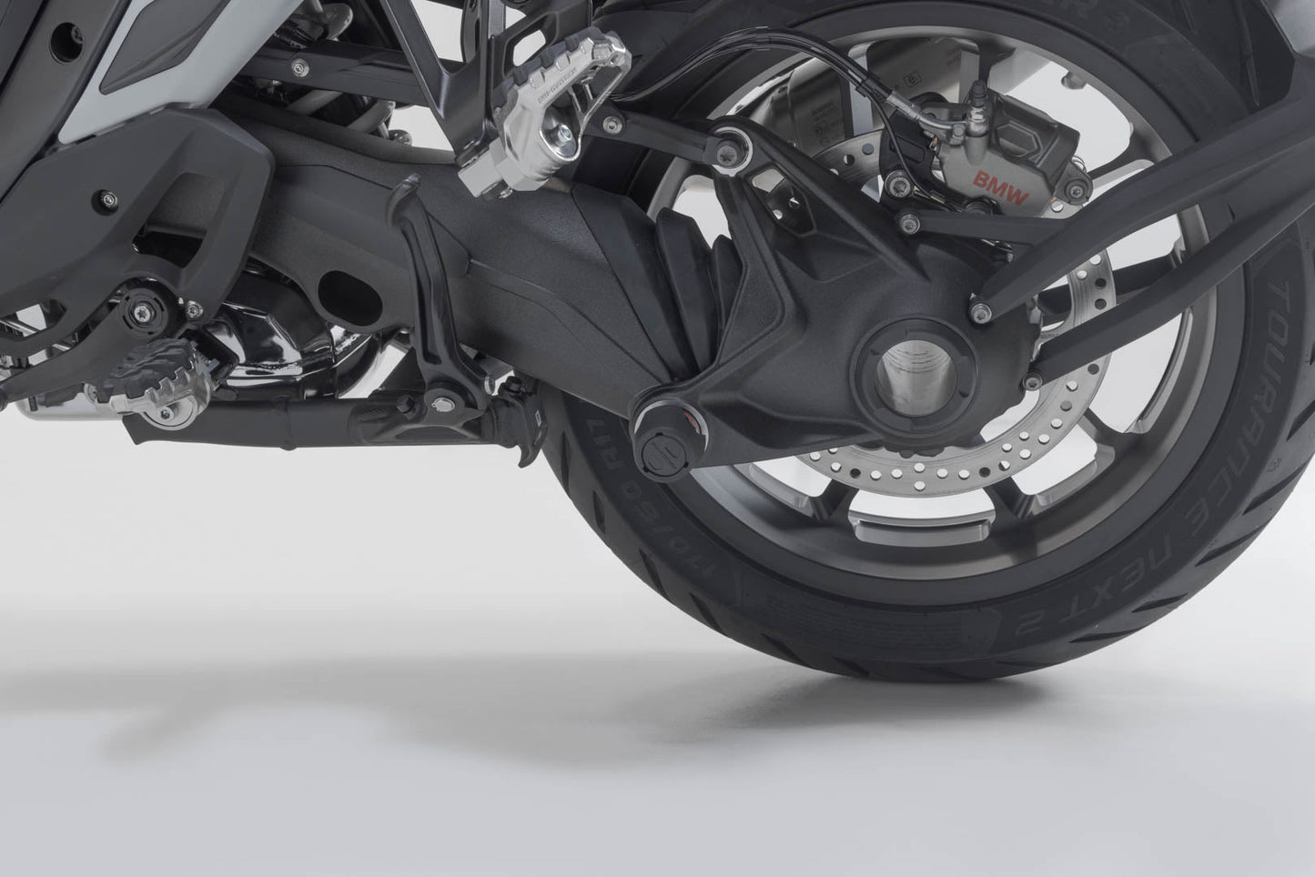 SW-Motech Sturzpad-Kit für Hinterachse | Schwarz. BMW-Modelle m. Einarmschwinge hinten.