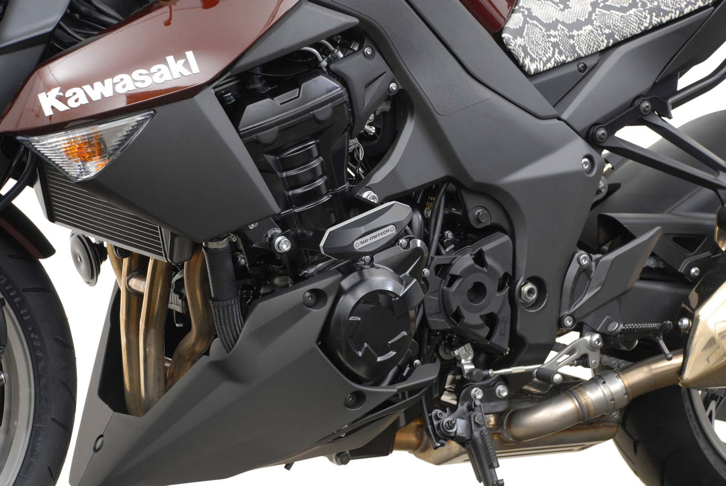 SW-Motech Sturzpad-Kit | Schwarz. Kawasaki Z 1000 (10-).