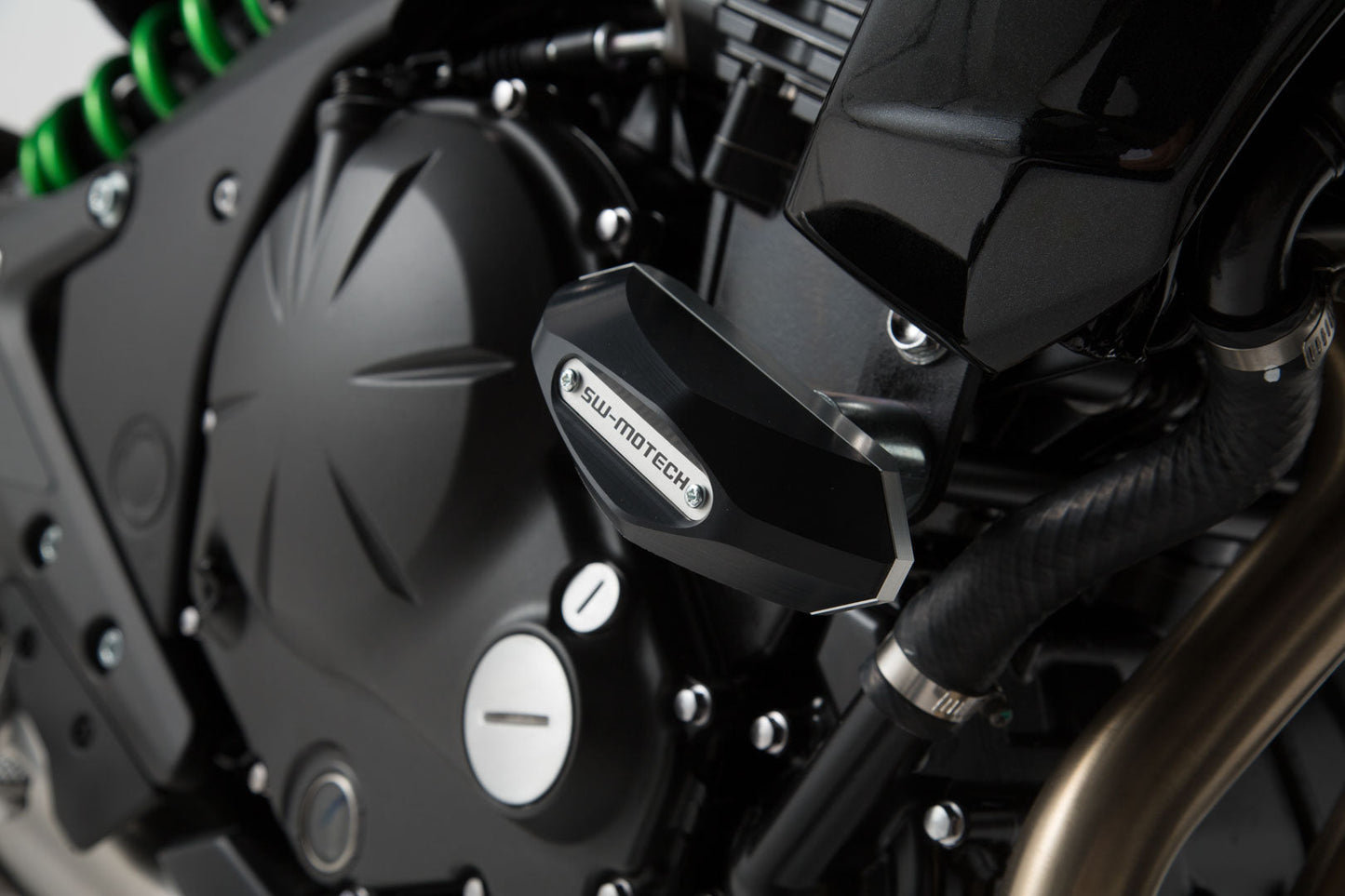 SW-Motech Sturzpad-Kit | Schwarz. Kawasaki ER-6n (11-17).
