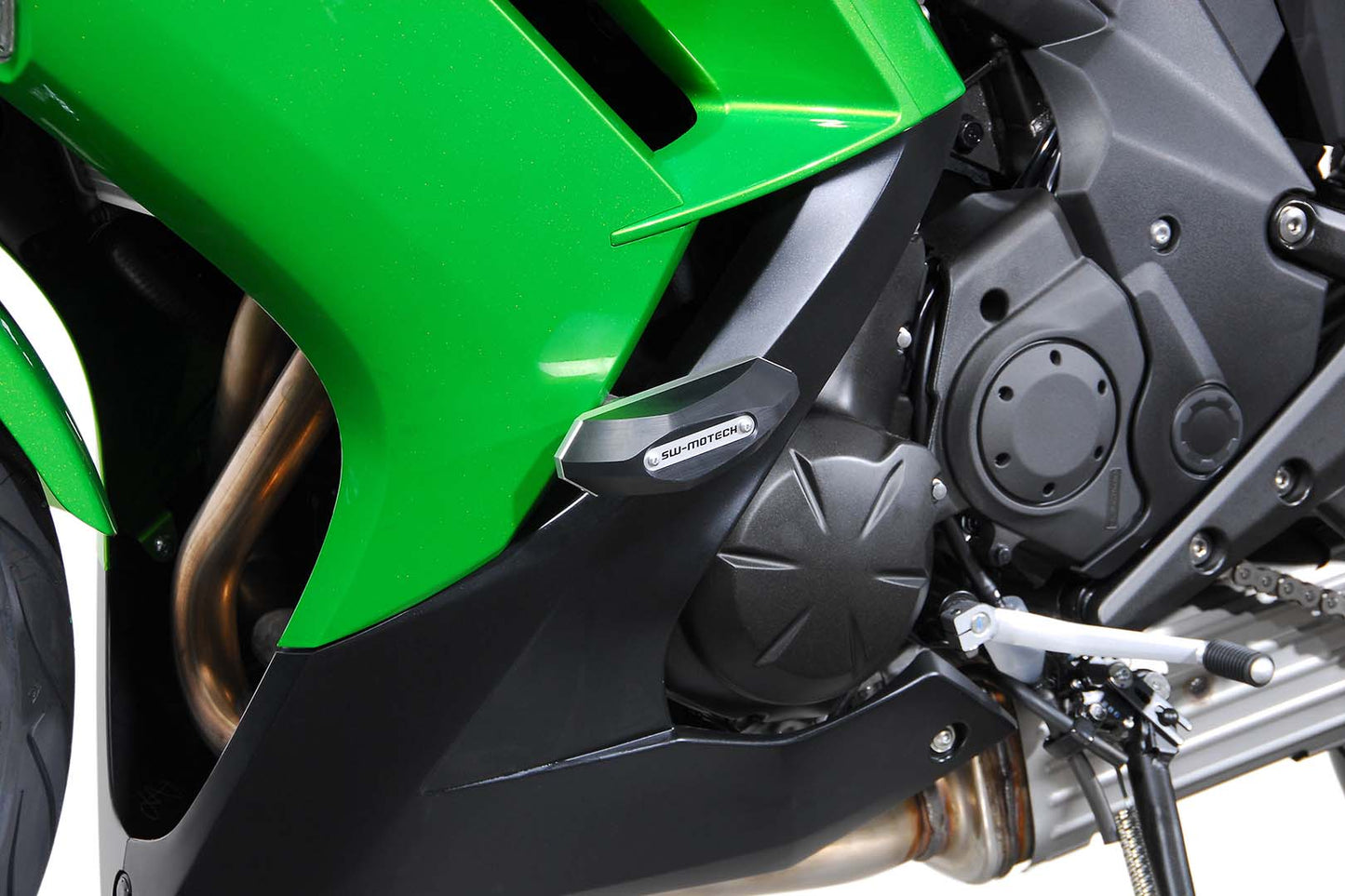 SW-Motech Sturzpad-Kit | Schwarz. Kawasaki ER-6n (11-17).