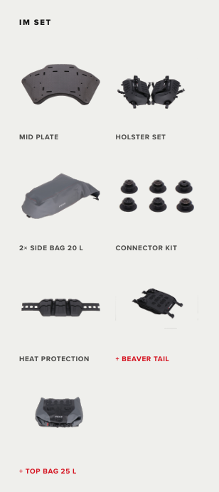 SW-Motech PEAX Rackless Set | ADV-Bags | 65 l | schwarz