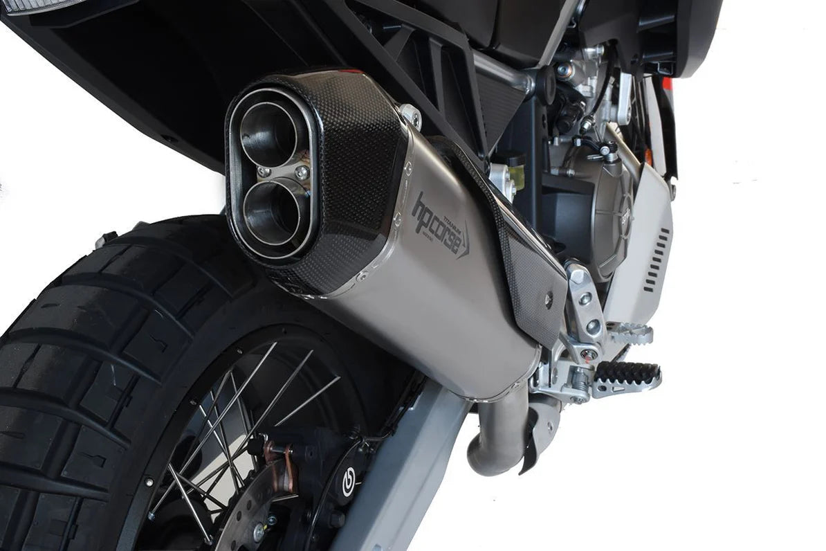 HPCorse SPS Carbon Endschalldämpfer | mit E-Nummer | Titan | passend für Aprilia Tuareg 660 - Modelle (2022-2024)