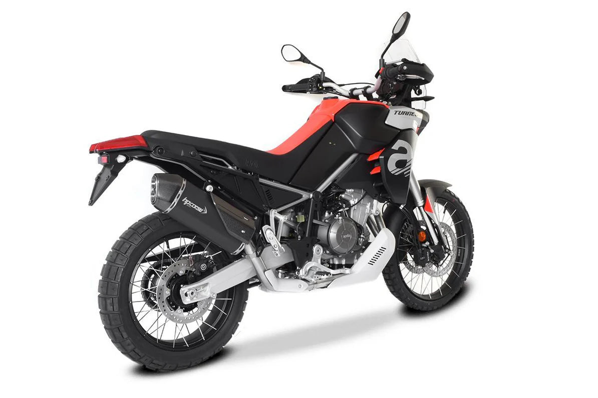 HPCorse SPS Carbon Endschalldämpfer | mit E-Nummer | Ceramic-Schwarz | passend für Aprilia Tuareg 660 - Modelle (2022-2024)