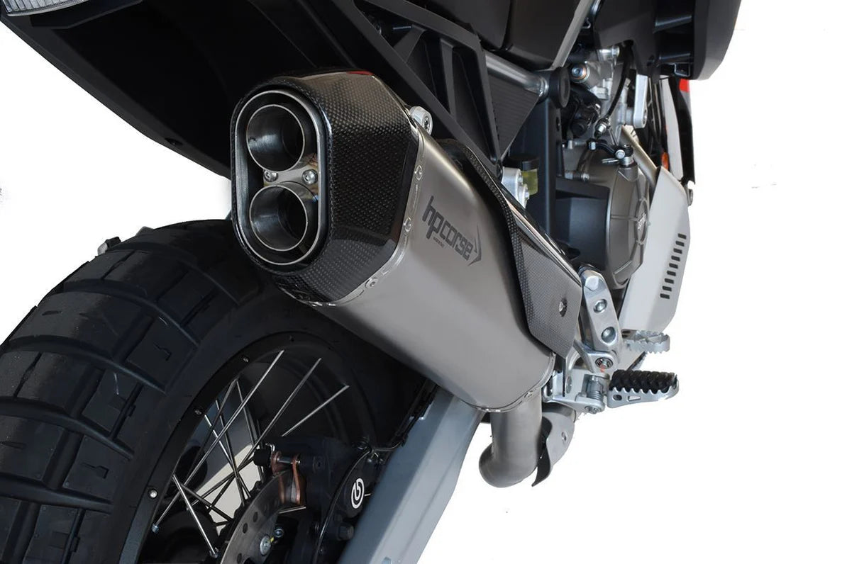 HPCorse SPS Carbon Endschalldämpfer | mit E-Nummer | Satin | passend für Aprilia Tuareg 660 - Modelle (2022-2024)