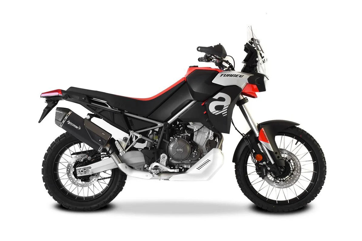 HPCorse SPS Carbon Endschalldämpfer | mit E-Nummer | Ceramic-Schwarz | passend für Aprilia Tuareg 660 - Modelle (2022-2024)