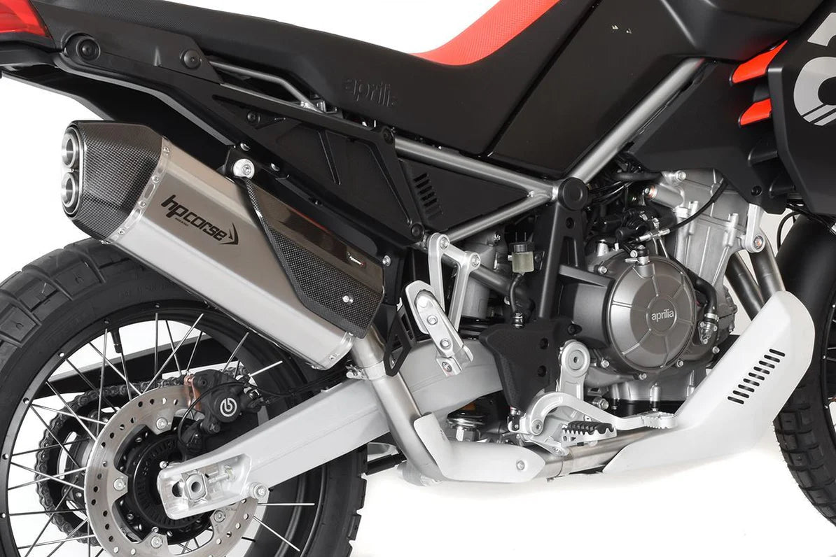 HPCorse SPS Carbon Endschalldämpfer | mit E-Nummer | Satin | passend für Aprilia Tuareg 660 - Modelle (2022-2024)