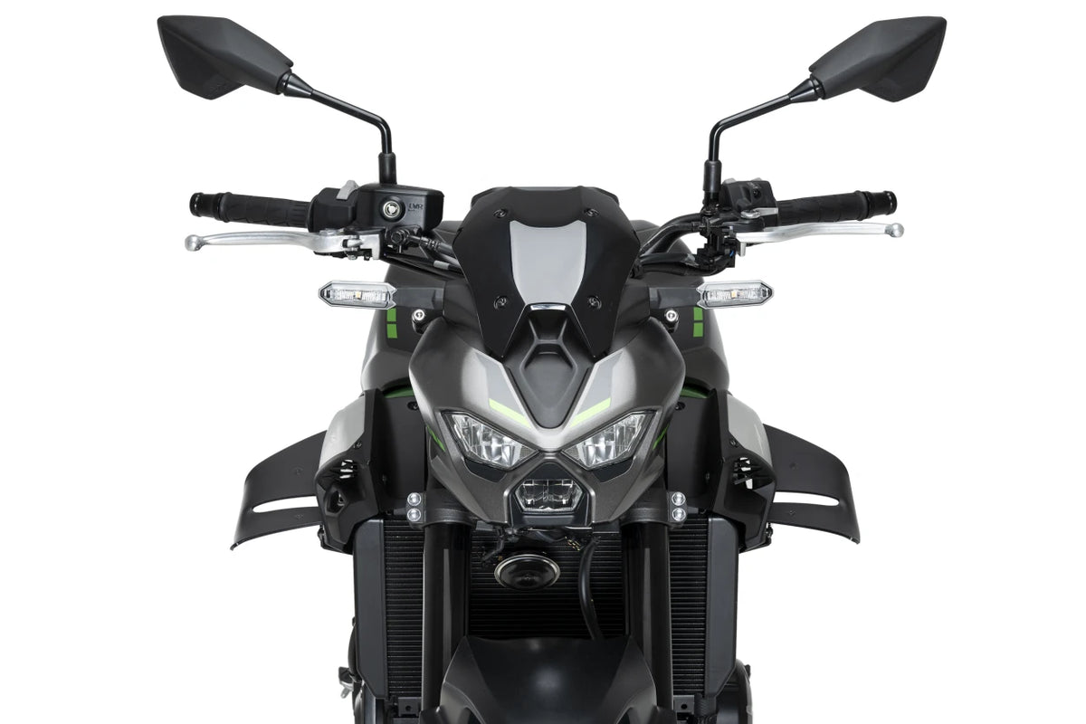 PUIG D12 Spoiler / Winglets | mit ABE | schwarz | passend für Kawasaki Z900 / Z900 SE - Modelle (2025-2026)