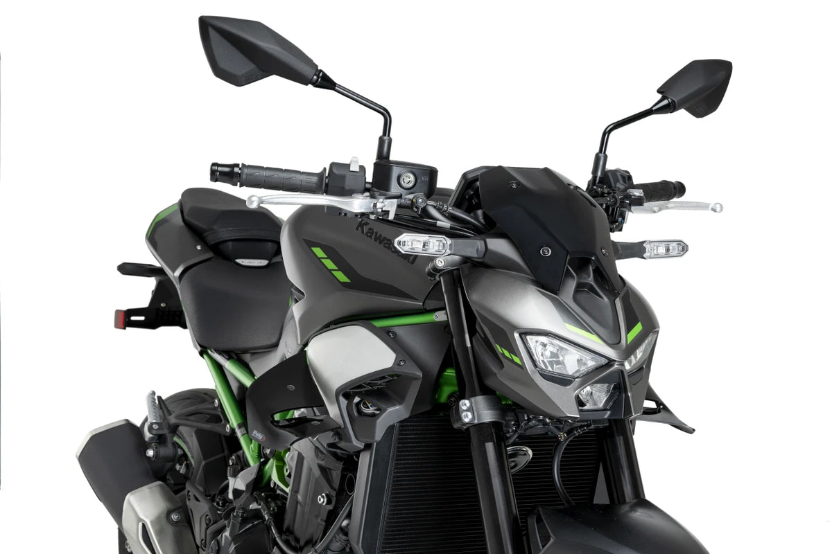 PUIG D12 Spoiler / Winglets | mit ABE | schwarz | passend für Kawasaki Z900 / Z900 SE - Modelle (2025-2026)