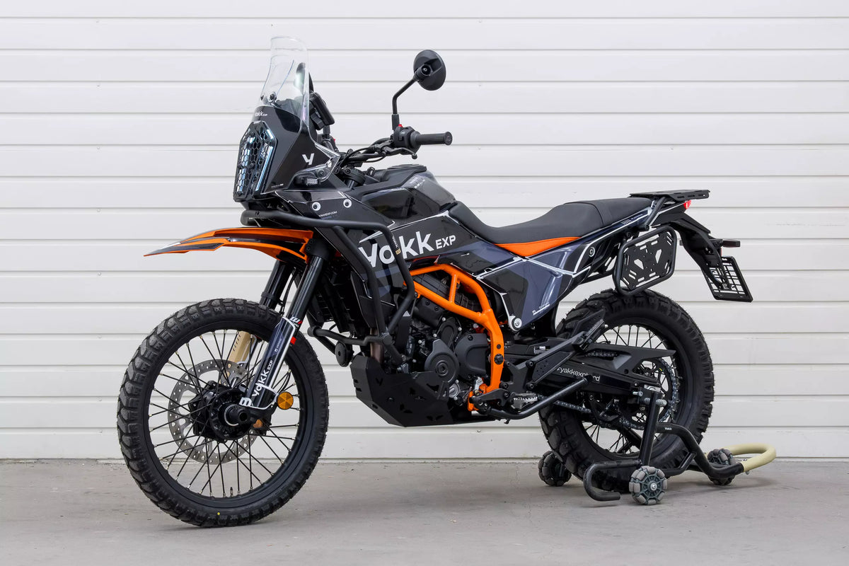 Plaque de porte-bagages Yakk EXP | arrière | pour bagages souples | sans poignée passager | noir | compatible avec les modèles KTM 390 Adventure (2025-2026)