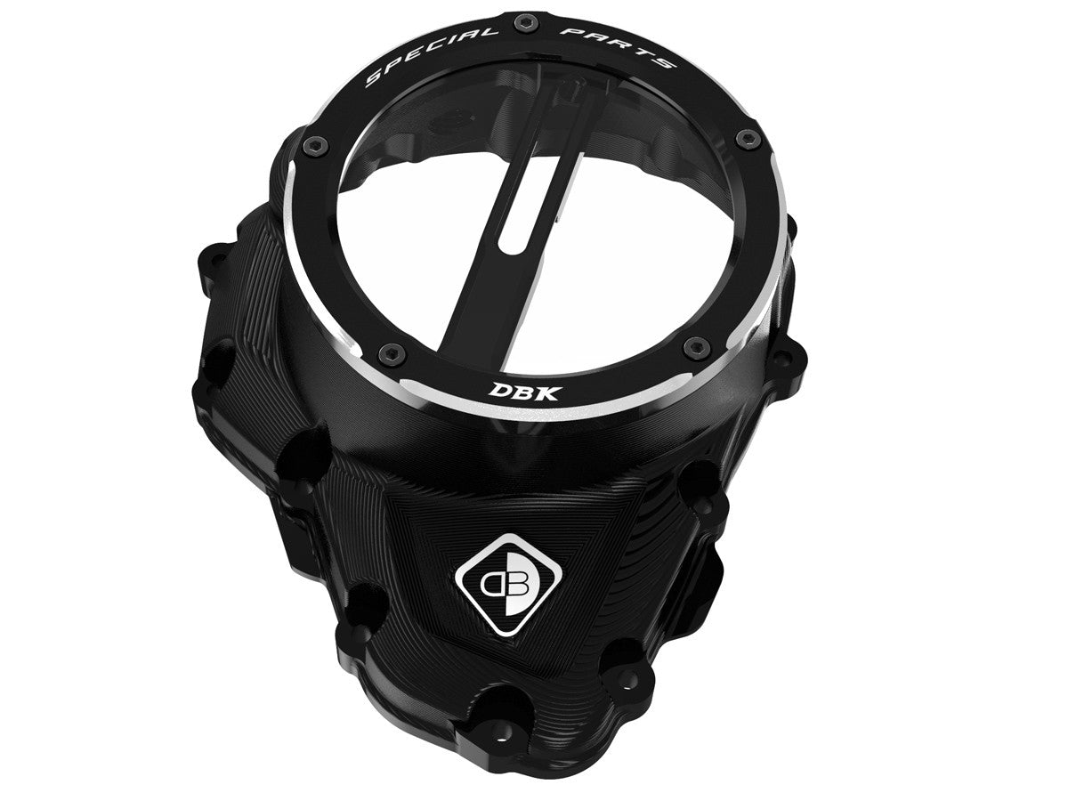 DBK Special Parts | CCDV11 - Triumph | BLACK-BLACK | KLARER KUPPLUNGSDECKEL ÖLBAD 3D-EVO | passend für Triumph Speed Triple 1200 RR/RS - Modelle (2021-2024)