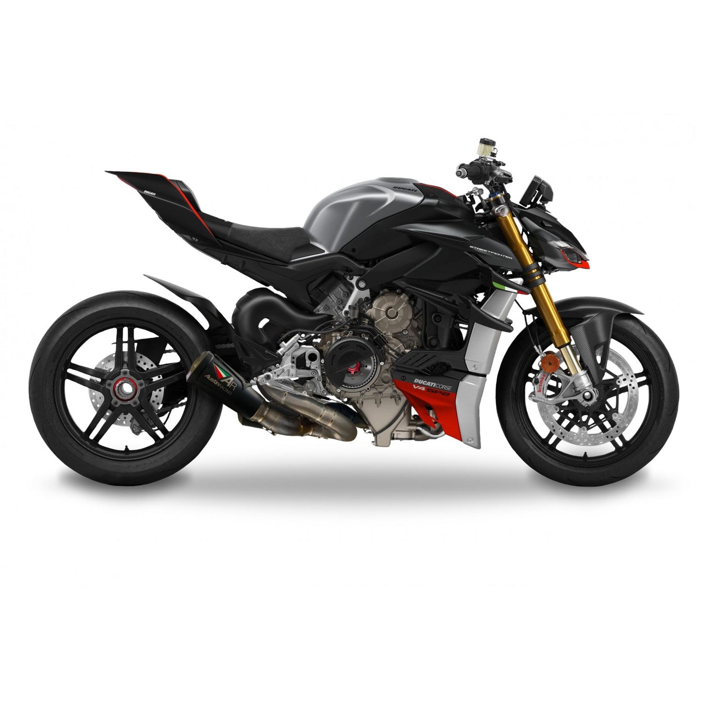 Austin Racing V3 Mini | Auspuffanlage | GP3 | E-Nummer | passend für Ducati Streetfighter V4 - Modelle (2020-2024)