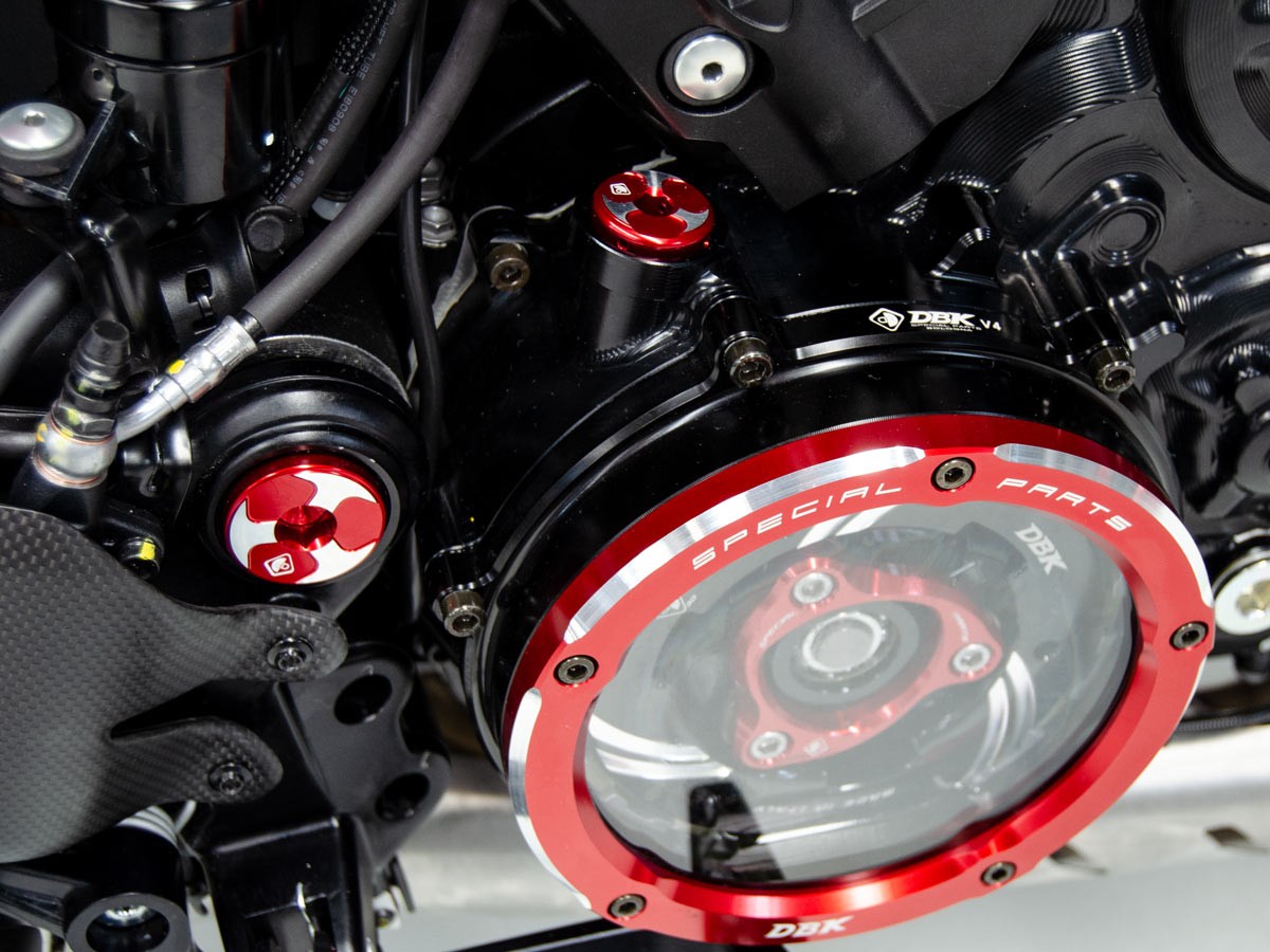 DBK Special Parts | TOO02 - Triumph | RED | Motorölverschluss Kappe | passend für diverse Ducati & Triumph - Modelle
