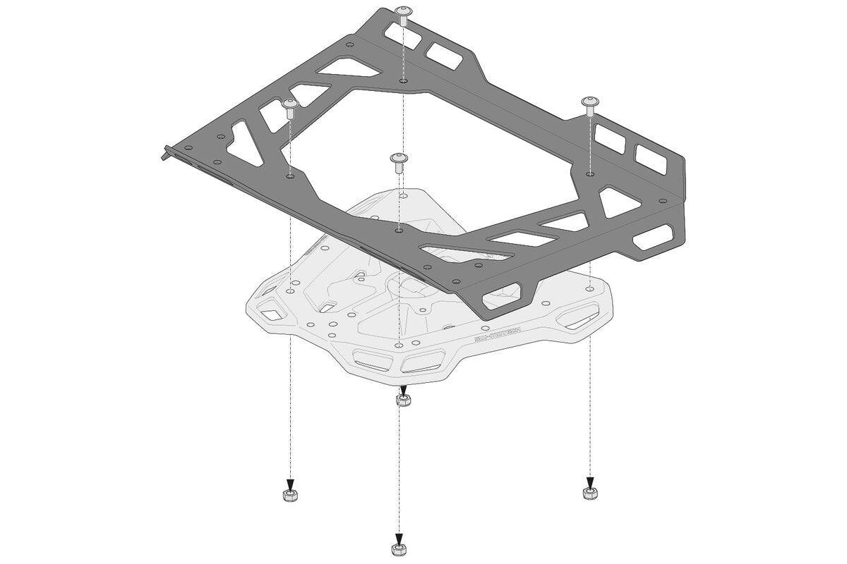 SW-Motech Erweiterung für ADVENTURE-RACK Gepäckträger | 45x30 cm. Aluminium. Schwarz.