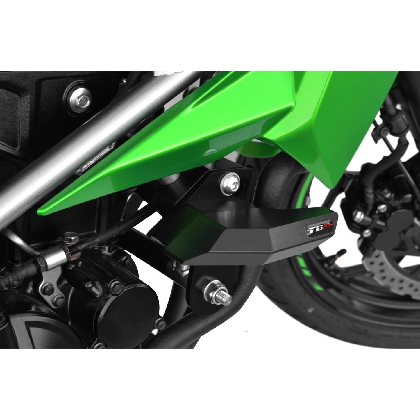 Top Block Racing Sturzpads + Crossbar | PAAR | passend für Kawasaki Z125 - Modelle (2018-2020)