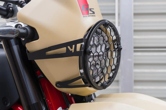 Yakk EXP Schweinwerferschutz | abnehmbar | schwarz | passend für BMW R12 G/S - Modelle (2024-2026)