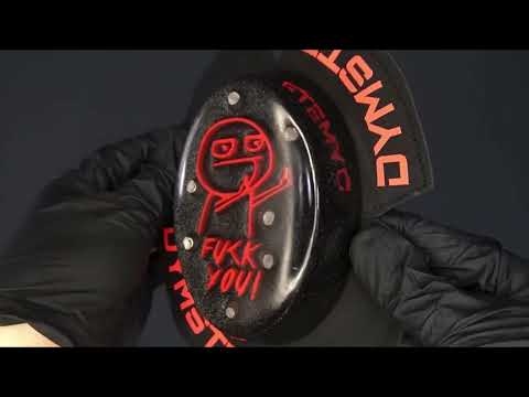 DymoStar MEME FACE | Funken Knieschleifer mit Titan | Metallic Blau