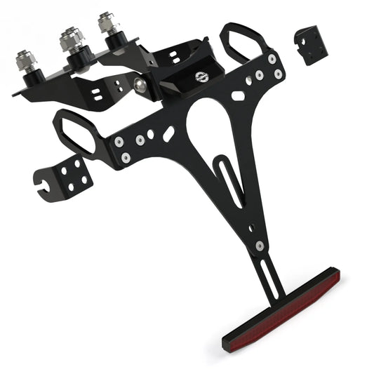 Raximo Kennzeichenhalter | inkl. CNC gefräste Kennzeichenbeleuchtung mit E-Nummer | passend für Kawasaki Z900 - Modelle (2025)