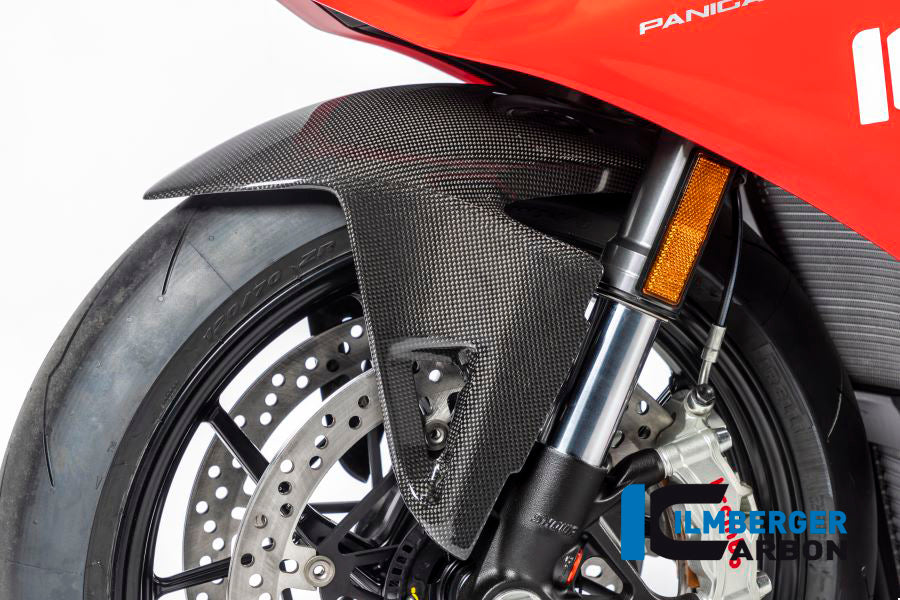 Ilmberger Carbon Kotflügel | vorne | glanz | passend für Ducati Panigale V2 / V4 / R / S & Streetfighter V2 / V4 - Modelle