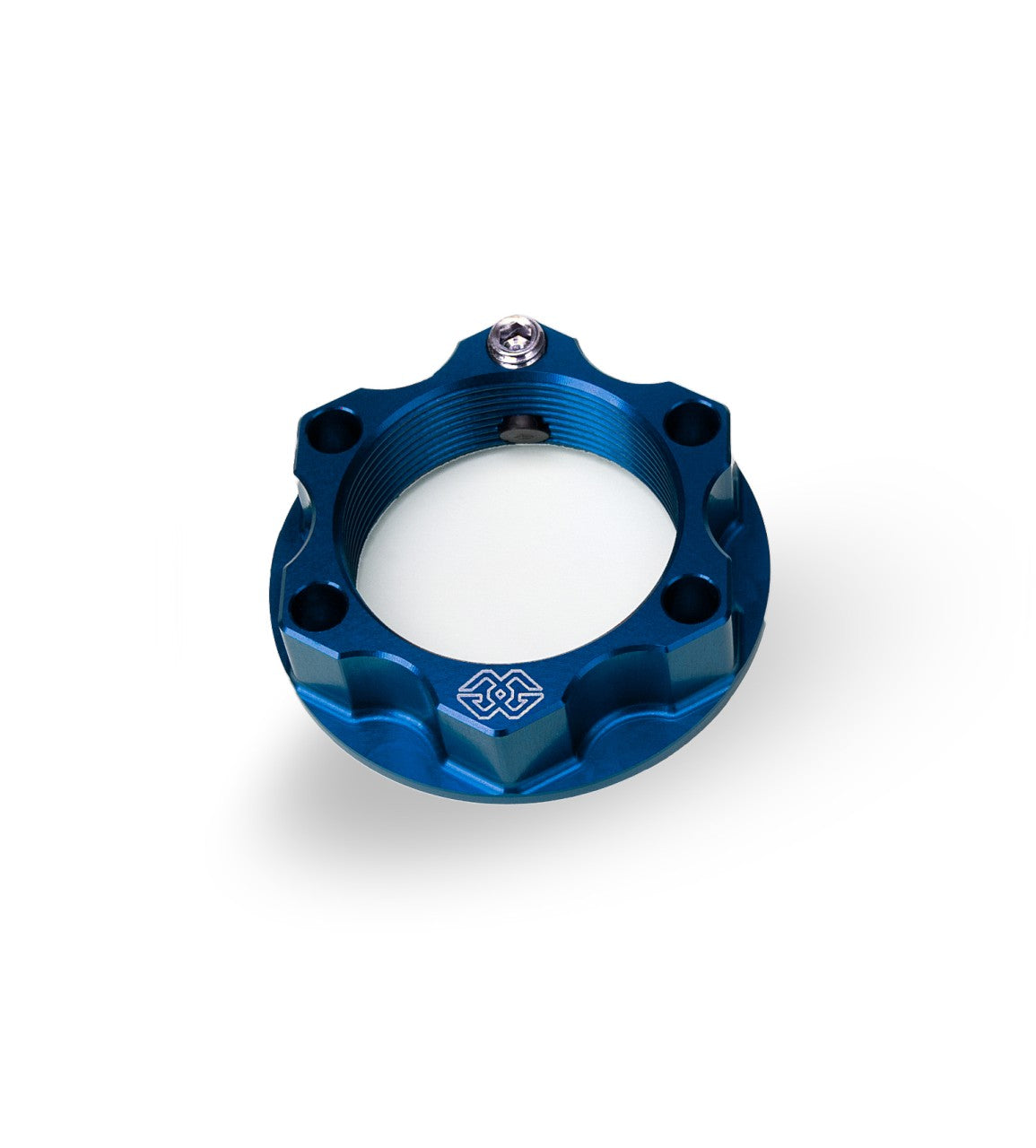 Gilles Sicherheitsmutter ACMA - KIT | M28x1,0 | Aluminium | Blau