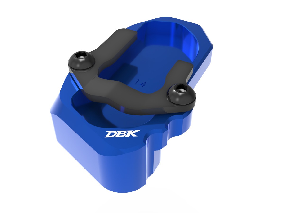DBK Special Parts | BAC14 - BMW | BLAU | Erhöhter Seitenständerfuß 18 mm | passend für BMW R 1300 GS / Adventure - Modelle (2025-2026)