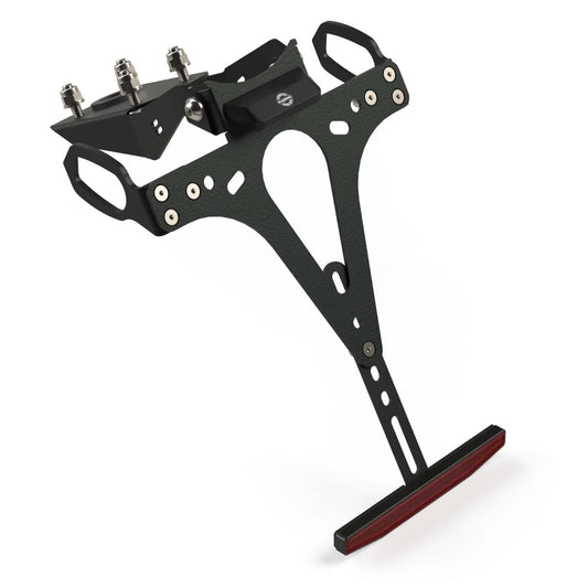Raximo Kennzeichenhalter | inkl. CNC gefräste Kennzeichenbeleuchtung mit E-Nummer | passend für Kawasaki Z1100 / SE - Modelle (2026)