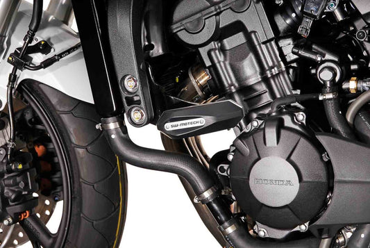SW-Motech Sturzpad-Kit | Schwarz. Honda CB600F (07-13), CBF600 S/N (08-09).