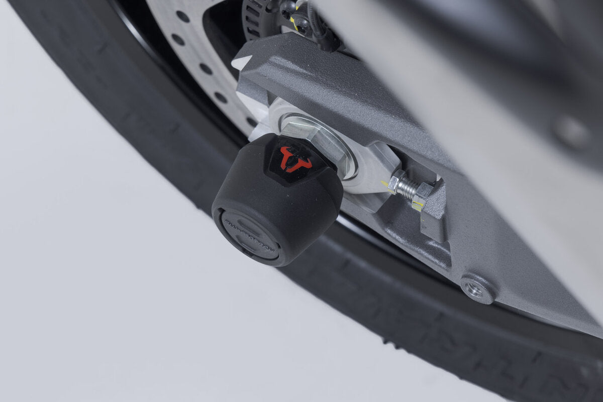 SW-Motech Sturzpad-Kit für Hinterachse | Schwarz. Ducati Multistrada V2 / V2 S (24-).