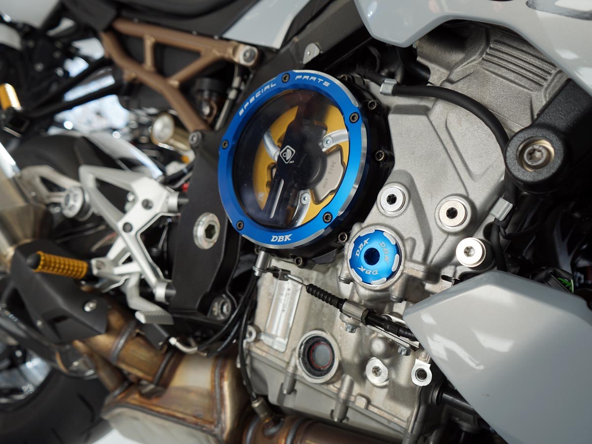 DBK Special Parts | TIF04 - BMW | RED | Inspektions Kappe | passend für BMW S 1000 R / RR / XR / M 1000 R / RR / XR - Modelle