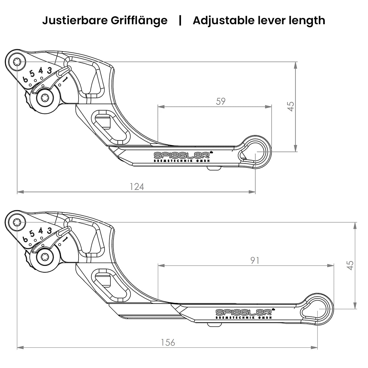 Spiegler Bremstechnik | TUSKER PRO Brems- und Kupplungshebel | SET | mit ABE | passend für Kawasaki Z900 - Modelle (2025-)