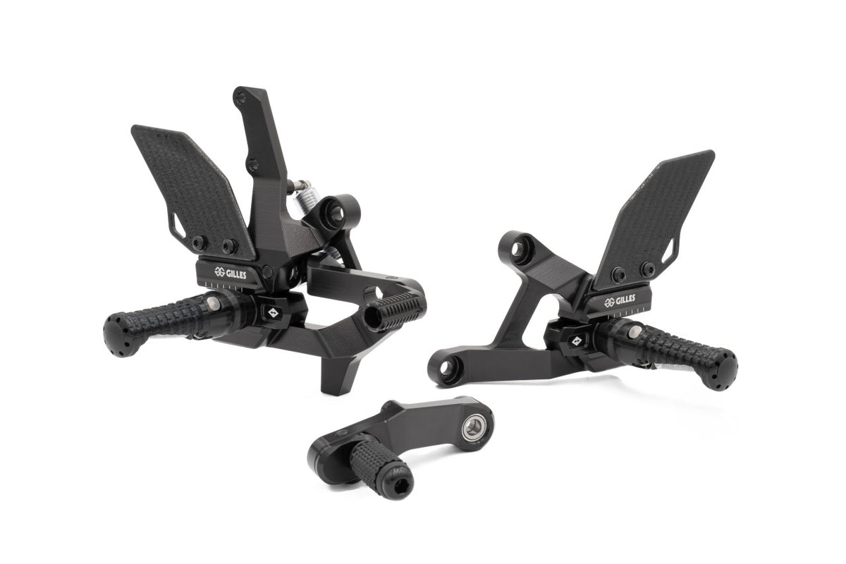 Gilles Fußrastenanlage VCR38GT2 | verstellbar | BLACK | passend für BMW S 1000 XR / M 1000 XR - Modelle (2020-2025)